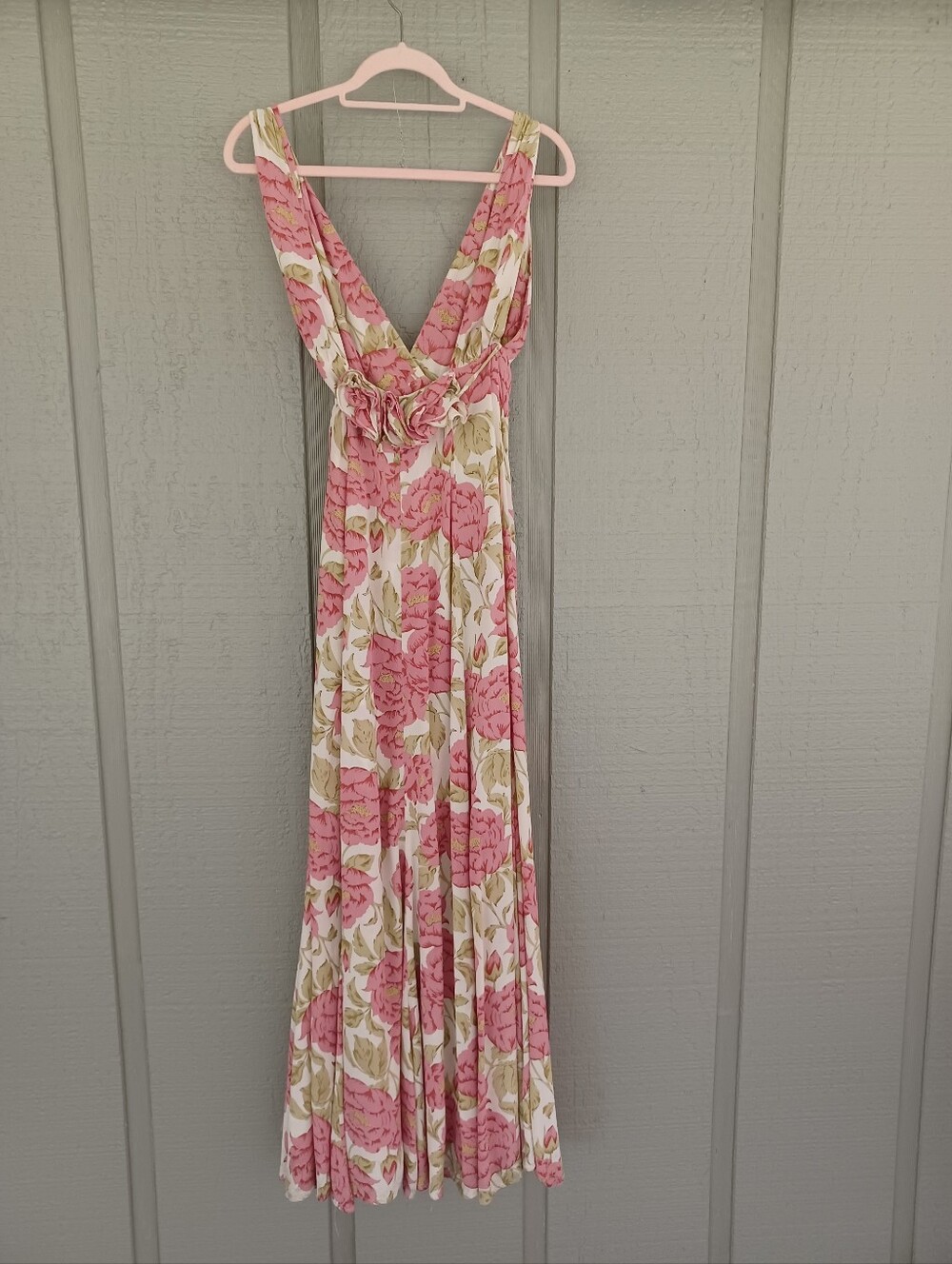 Reformation Anne Floral Wrap Gown Dress Size 0 Women Viscose Sleeveless In Flora - Picture 2 of 16